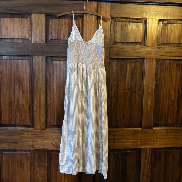 Japna Striped Maxi Dress with Pink Accents - Picture 3 of 4